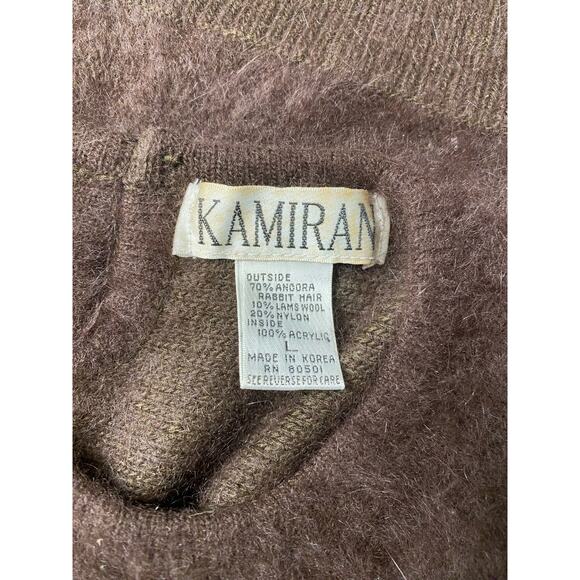 Kamiran Vintage Angora and Lambs Wool Beaded Sweater Size L - Picture 2 of 7